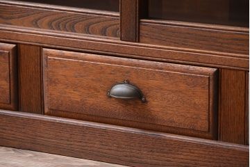 アンティーク家具　大正ロマン　古い木製のアンティーク重ね収納棚(食器棚)