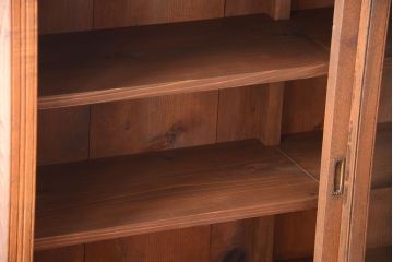 アンティーク家具　大正ロマン　古い木製のアンティーク重ね収納棚(食器棚)