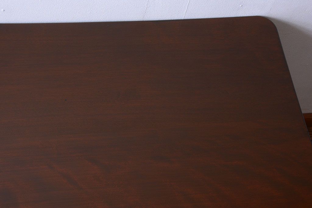 アンティーク家具　和製アンティーク　組み立て式!古いカバ材のシンプルでモダンな両袖机(デスク)