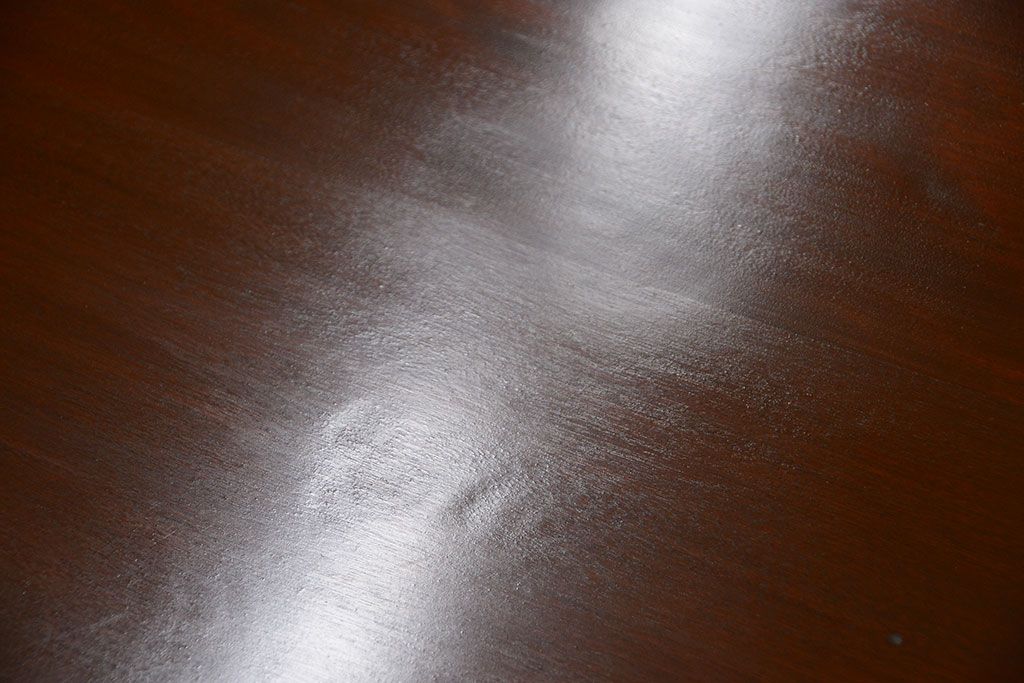 アンティーク家具　和製アンティーク　組み立て式!古いカバ材のシンプルでモダンな両袖机(デスク)