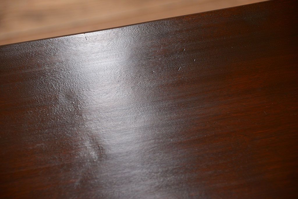 アンティーク家具　和製アンティーク　組み立て式!古いカバ材のシンプルでモダンな両袖机(デスク)