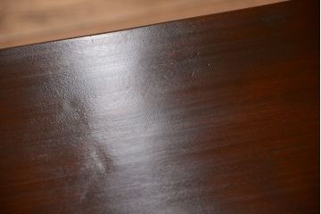 アンティーク家具　和製アンティーク　組み立て式!古いカバ材のシンプルでモダンな両袖机(デスク)