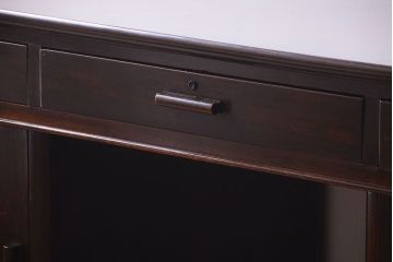 アンティーク家具　和製アンティーク　組み立て式!古いカバ材のシンプルでモダンな両袖机(デスク)