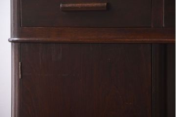 アンティーク家具　和製アンティーク　組み立て式!古いカバ材のシンプルでモダンな両袖机(デスク)