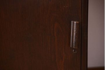 アンティーク家具　和製アンティーク　組み立て式!古いカバ材のシンプルでモダンな両袖机(デスク)