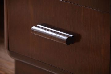 アンティーク家具　和製アンティーク　組み立て式!古いカバ材のシンプルでモダンな両袖机(デスク)