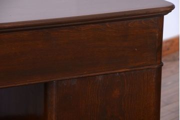 アンティーク家具　和製アンティーク　組み立て式!古いカバ材のシンプルでモダンな両袖机(デスク)