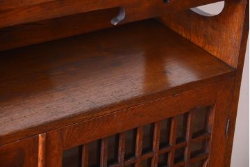 アンティーク家具　和製アンティーク　大正ロマンスタイル!透かし彫りが美しい本箱(収納棚)