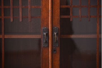 アンティーク家具　和製アンティーク　大正ロマンスタイル!透かし彫りが美しい本箱(収納棚)