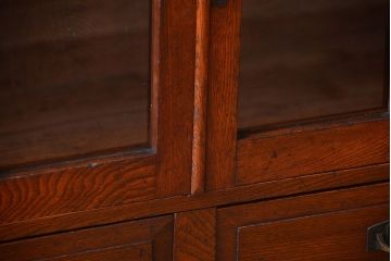 アンティーク家具　和製アンティーク　大正ロマンスタイル!透かし彫りが美しい本箱(収納棚)