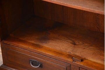 アンティーク家具　和製アンティーク　大正ロマンスタイル!透かし彫りが美しい本箱(収納棚)