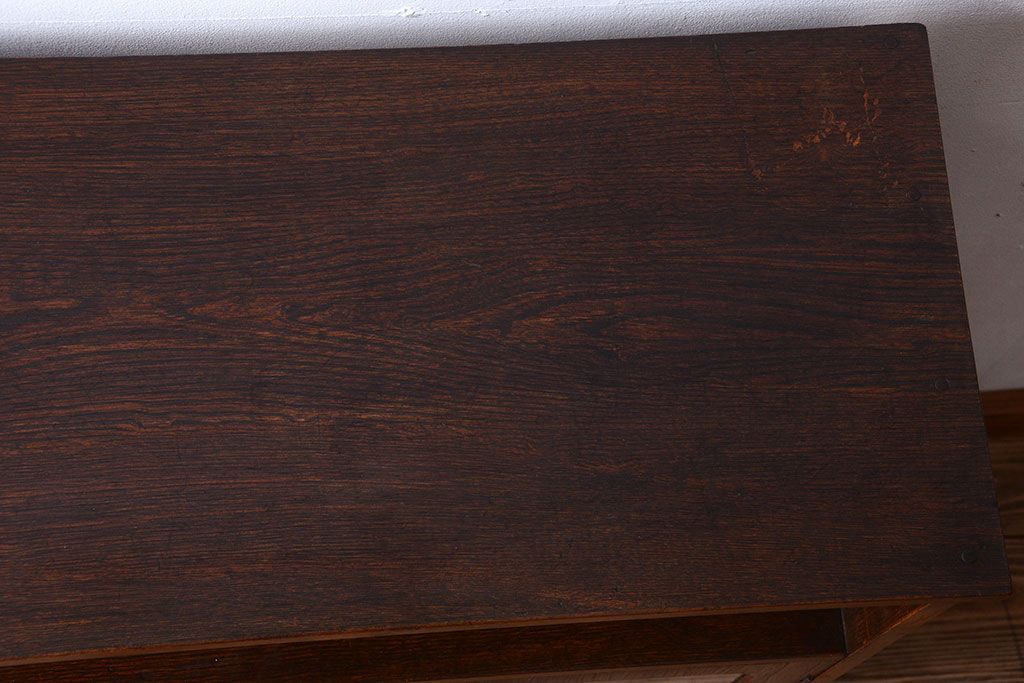 レトロ家具　昭和レトロ　古い木製の小ぶりなアンティーク本箱(ブックケース・収納棚)