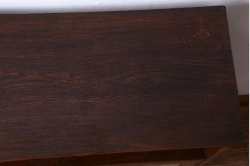 レトロ家具　昭和レトロ　古い木製の小ぶりなアンティーク本箱(ブックケース・収納棚)