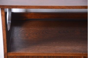 レトロ家具　昭和レトロ　古い木製の小ぶりなアンティーク本箱(ブックケース・収納棚)