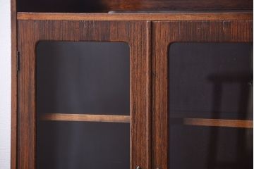 レトロ家具　昭和レトロ　古い木製の小ぶりなアンティーク本箱(ブックケース・収納棚)