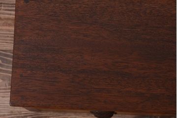 レトロ家具　昭和レトロ　天板と脚付き!古い木製の引き出し付きサイドテーブル(小引き出し)