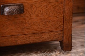 レトロ家具　昭和レトロ　天板と脚付き!古い木製の引き出し付きサイドテーブル(小引き出し)