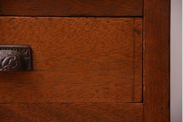 レトロ家具　昭和レトロ　天板と脚付き!古い木製の引き出し付きサイドテーブル(小引き出し)