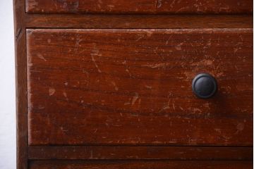 アンティーク家具　和製アンティーク　ネームプレート付き!古い木製の小引き出し