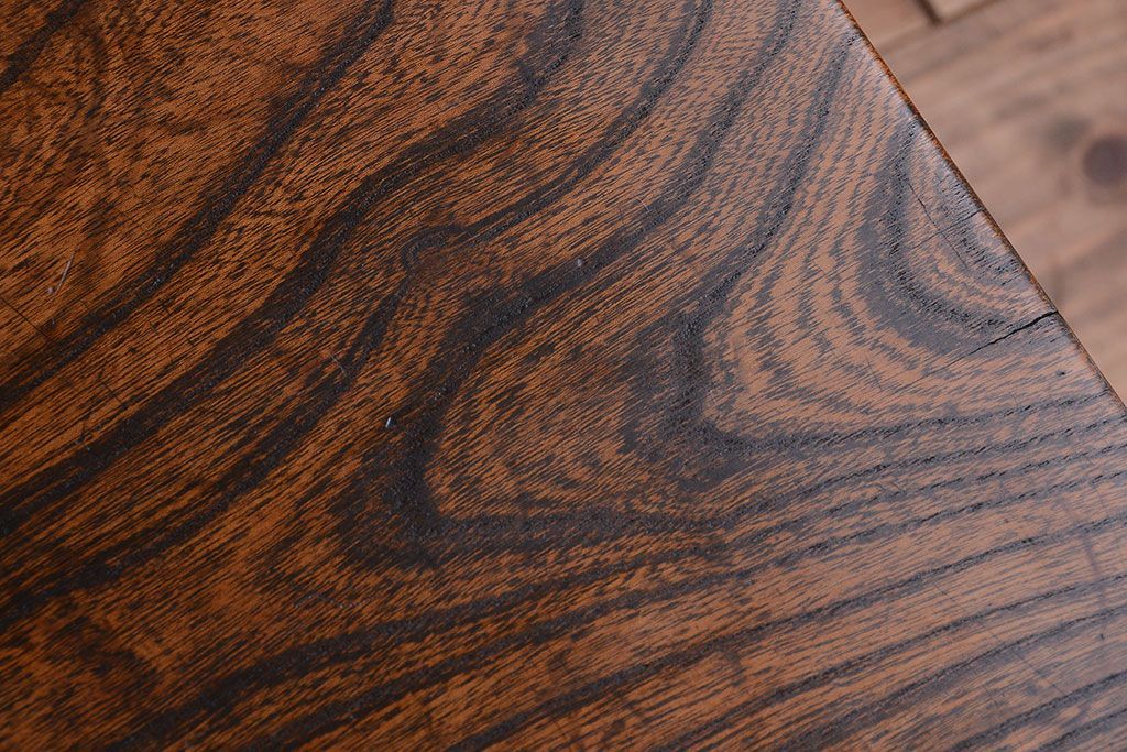 アンティーク家具　和製アンティーク　天板欅材!シンプルなサイドテーブル