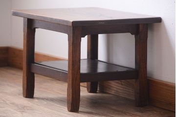 アンティーク家具　和製アンティーク　天板欅材!シンプルなサイドテーブル