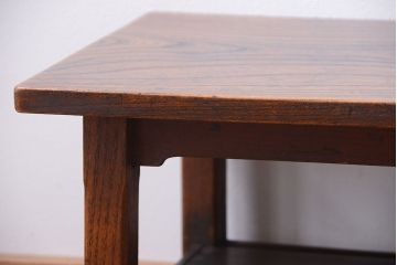 アンティーク家具　和製アンティーク　天板欅材!シンプルなサイドテーブル