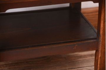 アンティーク家具　和製アンティーク　天板欅材!シンプルなサイドテーブル