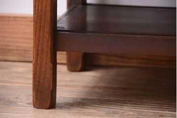 アンティーク家具　和製アンティーク　天板欅材!シンプルなサイドテーブル