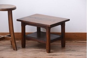 アンティーク家具　和製アンティーク　天板欅材!シンプルなサイドテーブル