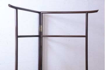 アンティーク雑貨　古民具・骨董　シンプルな屏風衣桁(2)