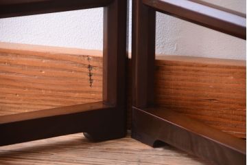 アンティーク雑貨　古民具・骨董　シンプルな屏風衣桁(2)