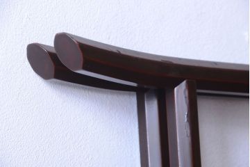 アンティーク雑貨　古民具・骨董　シンプルな屏風衣桁(2)