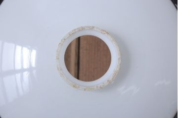 和製アンティーク 花柄 乳白色ガラスシェードの昭和レトロな天井照明