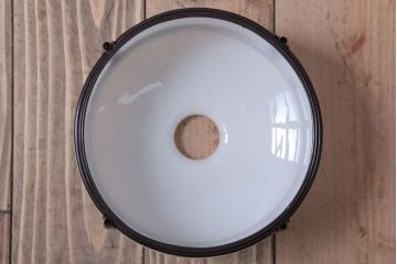 和製アンティーク 花柄 乳白色ガラスシェードの昭和レトロな天井照明