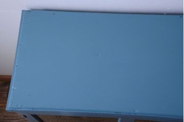 アンティーク家具　ペイント　モールガラス入り!アンティーク戸棚