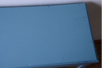 アンティーク家具　ペイント　モールガラス入り!アンティーク戸棚