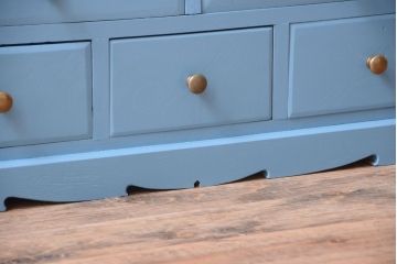 アンティーク家具　ペイント　モールガラス入り!アンティーク戸棚