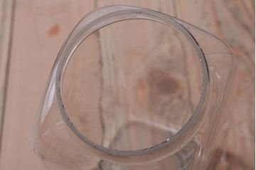 アンティーク雑貨　昭和レトロ　アイアンラック付き!蓋付きガラス瓶6個セット(2)