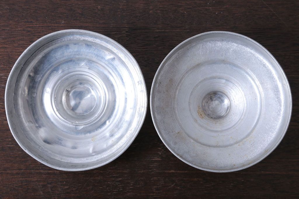 アンティーク雑貨　昭和レトロ　古い駄菓子屋のガラス瓶(ビン)2個セット(2)