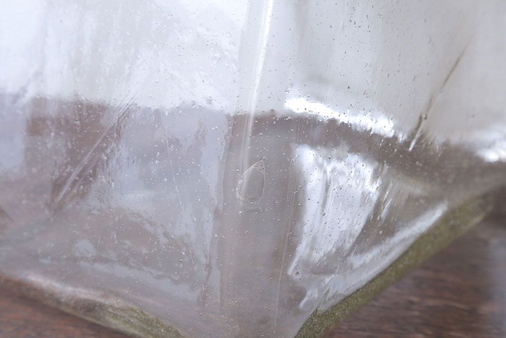 アンティーク雑貨　昭和レトロ　古い駄菓子屋のガラス瓶(ビン)2個セット(2)