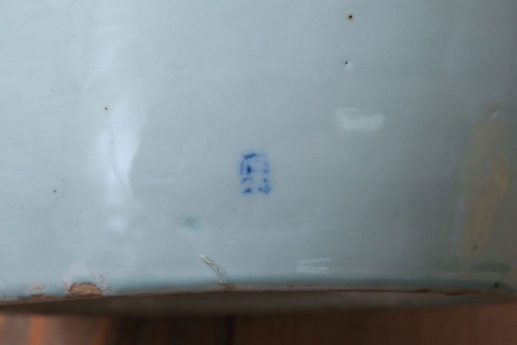 アンティーク雑貨　和製アンティーク　梅の図　小振りな瀬戸火鉢2個セット