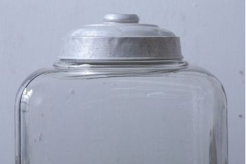 アンティーク雑貨　昭和レトロ　アンティーク四角ガラス瓶(ビン)