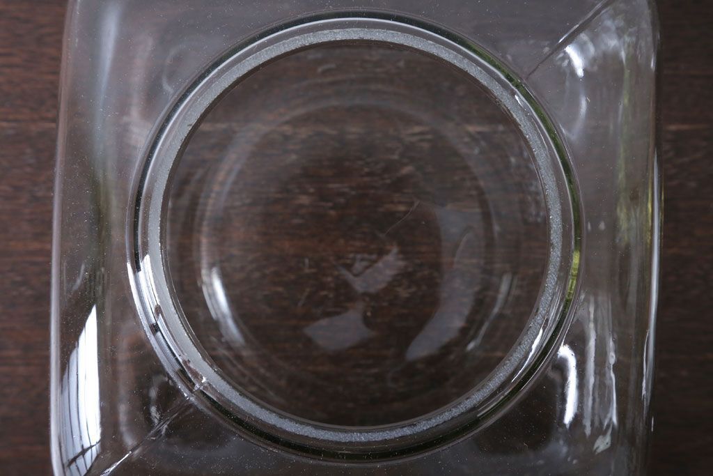 アンティーク雑貨　昭和レトロ　アンティーク四角ガラス瓶(ビン)