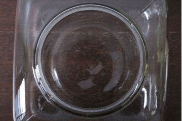 アンティーク雑貨　昭和レトロ　アンティーク四角ガラス瓶(ビン)