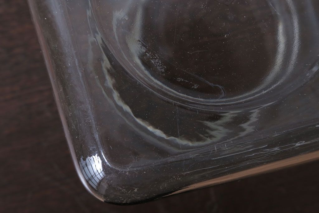 【新品未使用品】明治〜昭和　ガラスプレート4枚セット 未使用】昭和レトロ ガラス製コースター 八角形 アンティーク 4