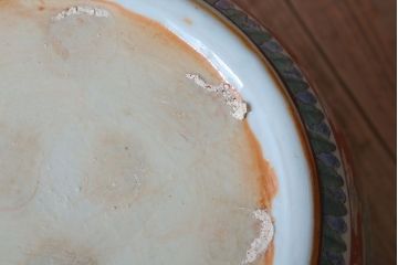 アンティーク雑貨　古民具・骨董　大正〜昭和初期 十錦手火鉢 牡丹(1)