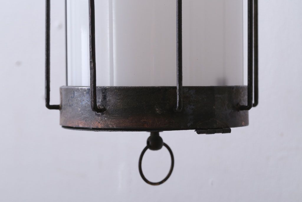 ジャンク品　古民具・骨董　大正期　古金具のおしゃれなアンティーク壁掛け照明(2)