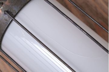 ジャンク品　古民具・骨董　大正期　古金具のおしゃれなアンティーク壁掛け照明(2)