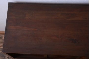 アンティーク家具　和製アンティーク　古い木製の小ぶりな収納棚(下駄箱)