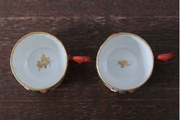 アンティーク雑貨　アンティーク　イタリアRichard Ginori(リチャード・ジノリ)　カポディモンテ　カップ&ソーサー2客セット(洋食器)